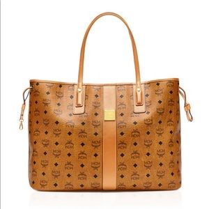 MCM Liz Reversible LG Tote. NWT. Cognac.
